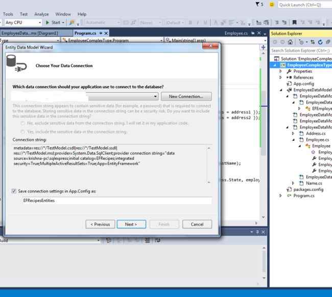 select your data connection